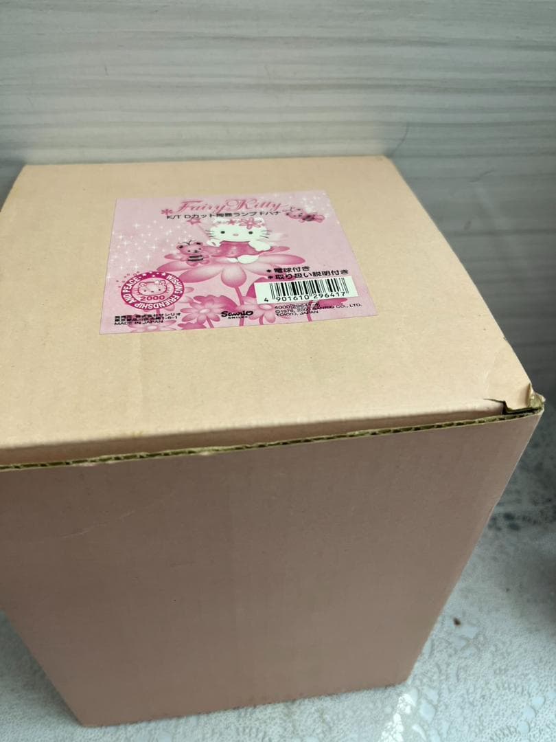 ★未使用品★ハローキティ　ダイカット陶器ランプ　花　希少　レア　卓上　2000年