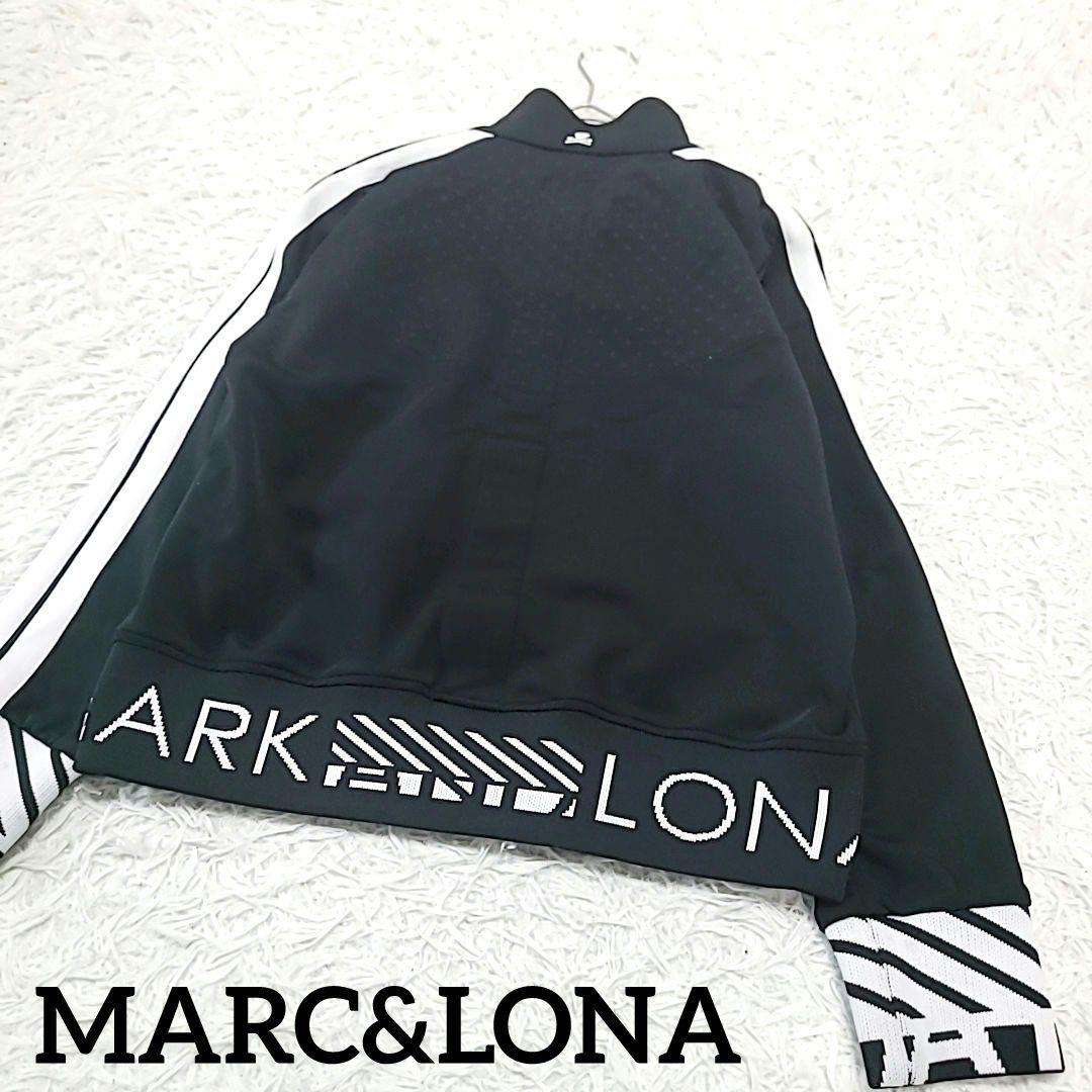 マーク&ロナ ジャージ上 デカロゴ ダブルジップ 美品 黒 38.