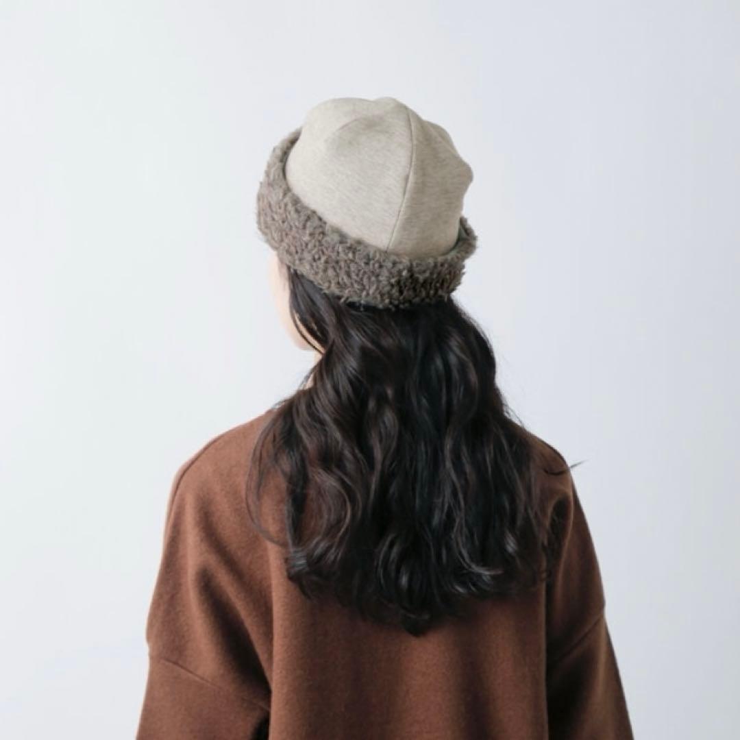 mature ha マチュアーハ　ボアキャップ　帽子　ライトベージュ　北欧暮らし