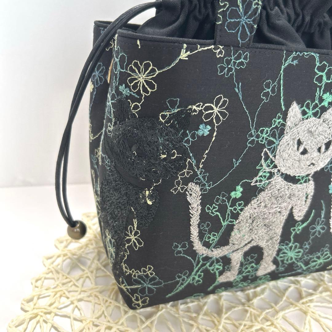 pjcクロッチ君　あおりポケット巾着バッグ　ハンドメイド