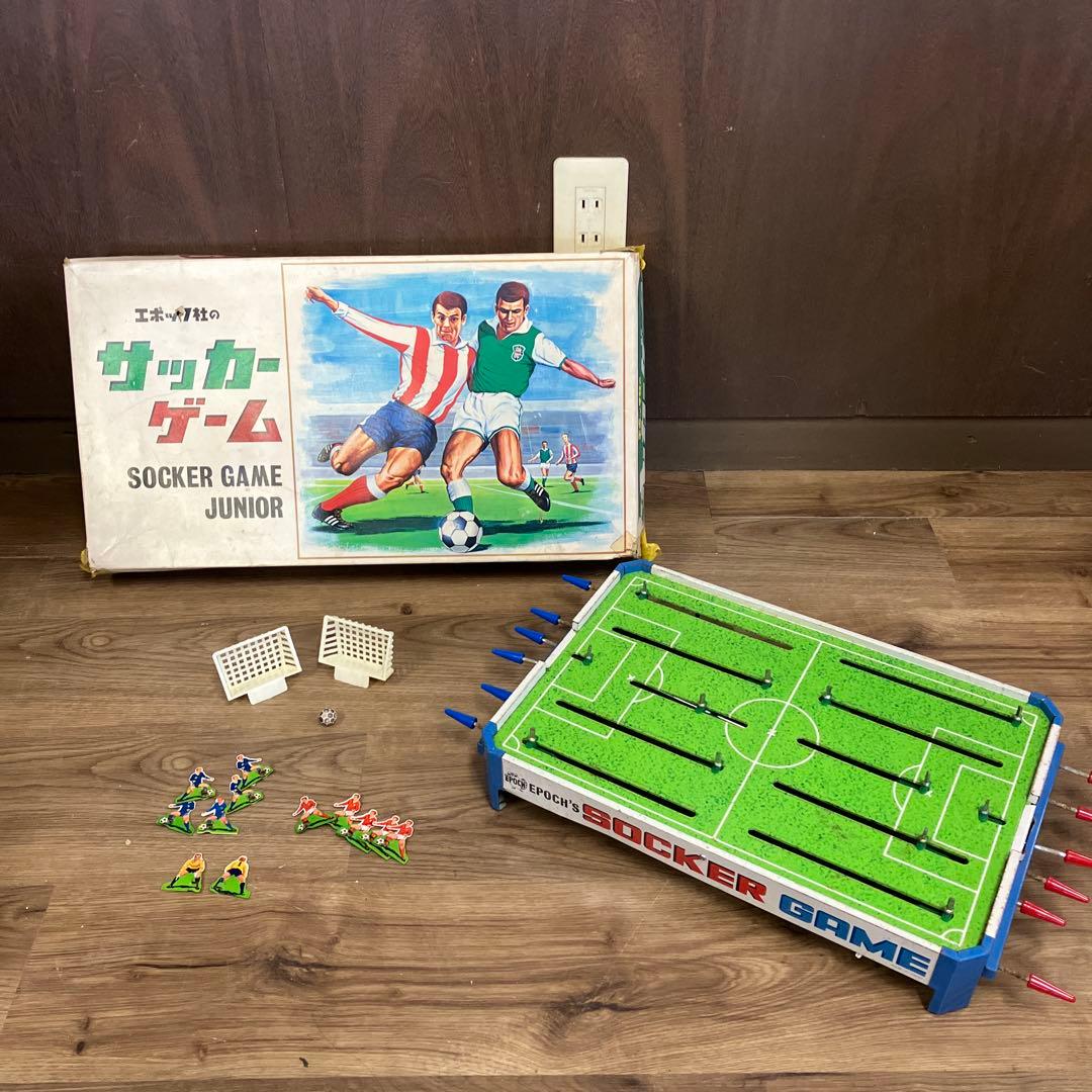 C-1 希少 昭和レトロ エポック社 サッカーゲーム ジュニア 当時物 箱付き