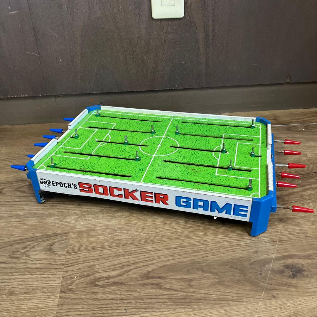 C-1 希少 昭和レトロ エポック社 サッカーゲーム ジュニア 当時物 箱付き