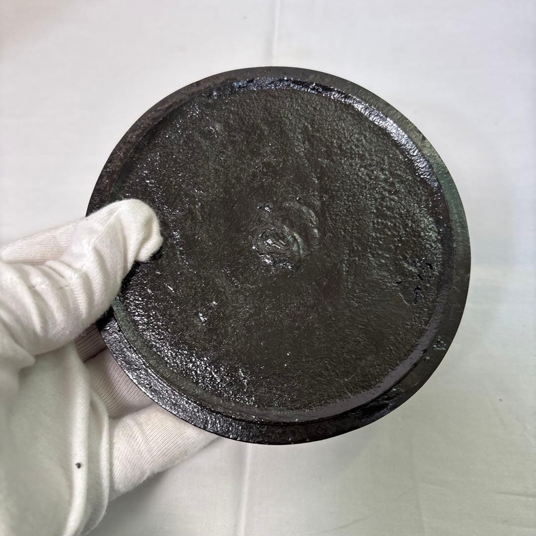 鉄瓶　旬利久作　アラレ模様　霰紋　大容量　2.2L 大型　南部鉄器　茶道具