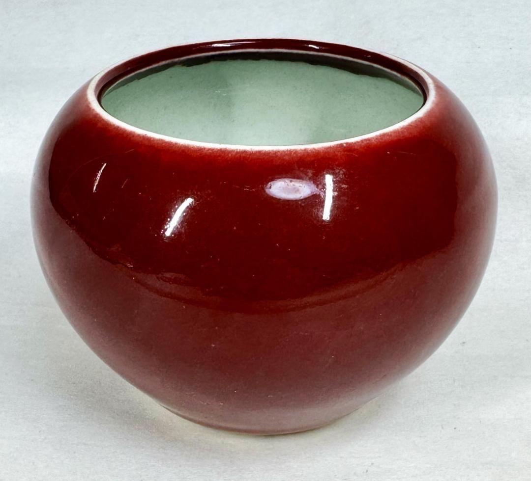 大清光緒年製 款 紅釉壷 紅釉缸 唐物 中国古玩 入手困難 骨董 WWTT322