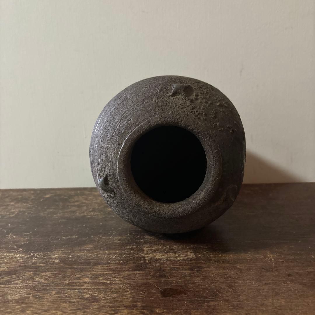 景色の良い窯変備前壺　花器　骨董　古道具　アンティーク　古民芸　古陶磁　検:李朝