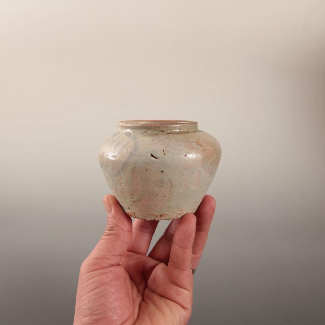 李朝 染付 小壺 朝鮮美術 壺 古道具 アンティーク 青花 茶道具