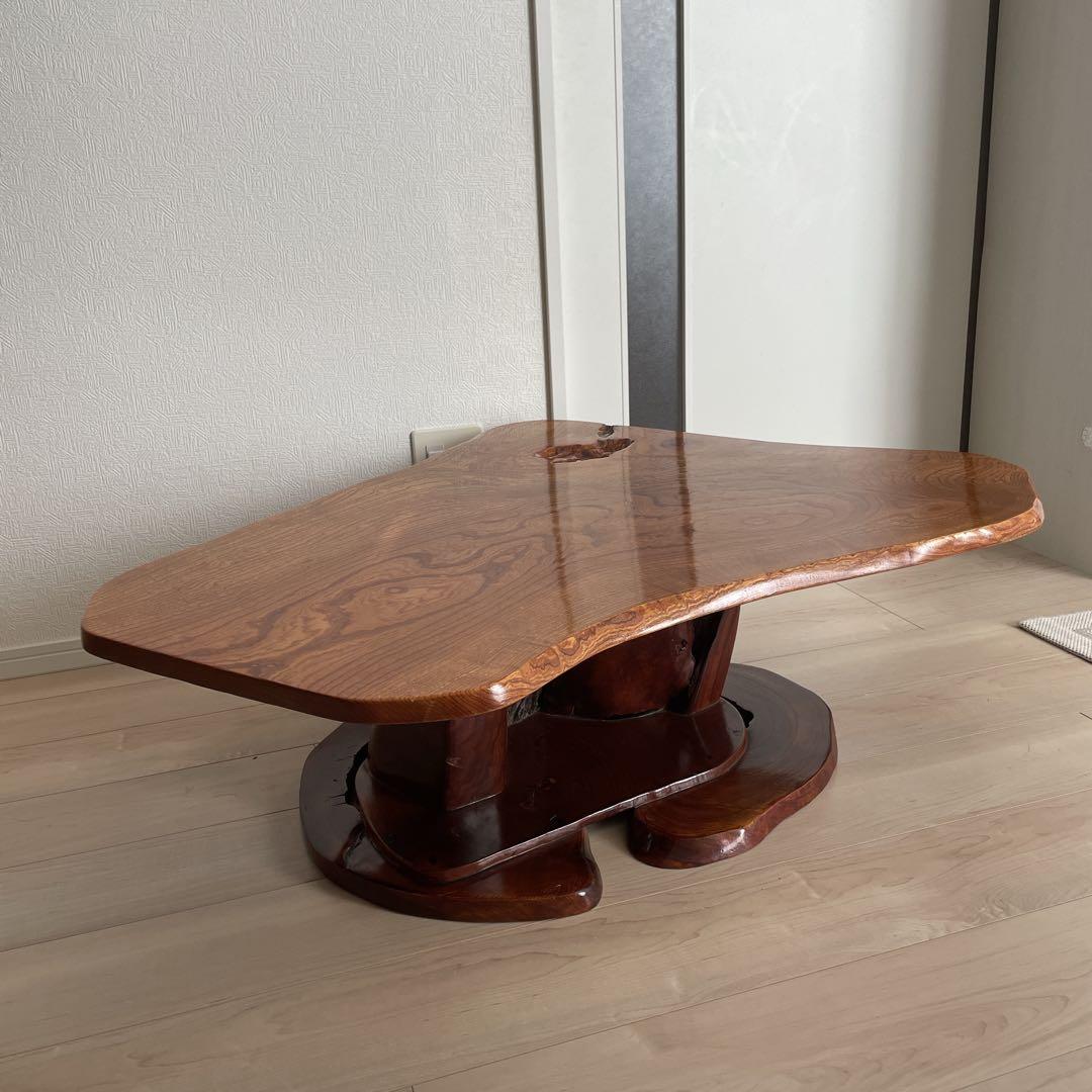 一枚板　おしゃれ木製 ちゃぶ台　おしゃれ座卓