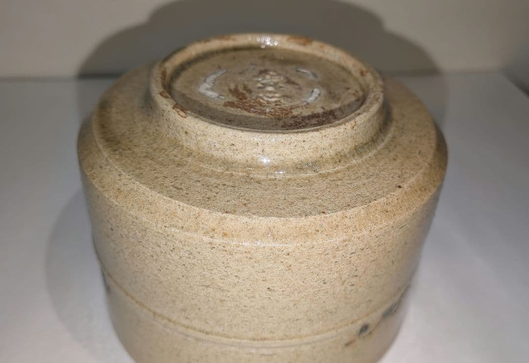 『林景正』黄瀬戸胴紐茶碗　乙塚窯　共箱共布　栞しおり茶道具カブ蕪