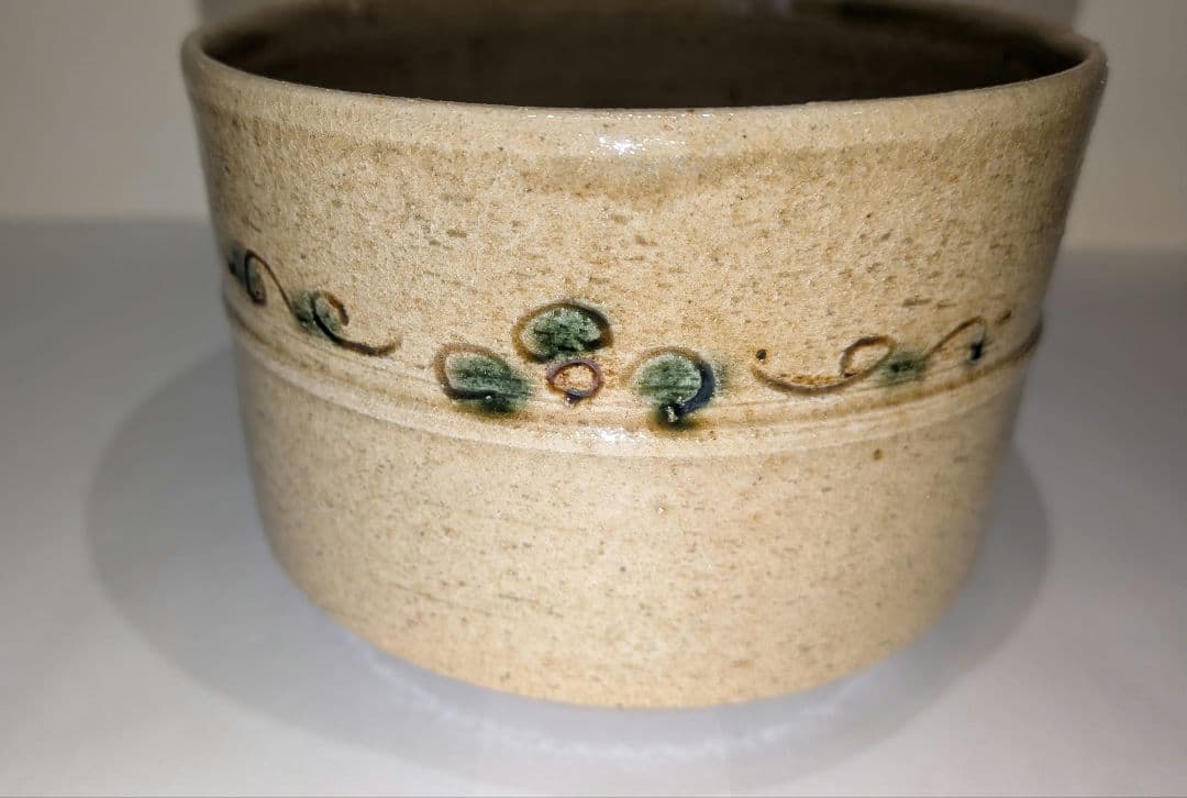 『林景正』黄瀬戸胴紐茶碗　乙塚窯　共箱共布　栞しおり茶道具カブ蕪