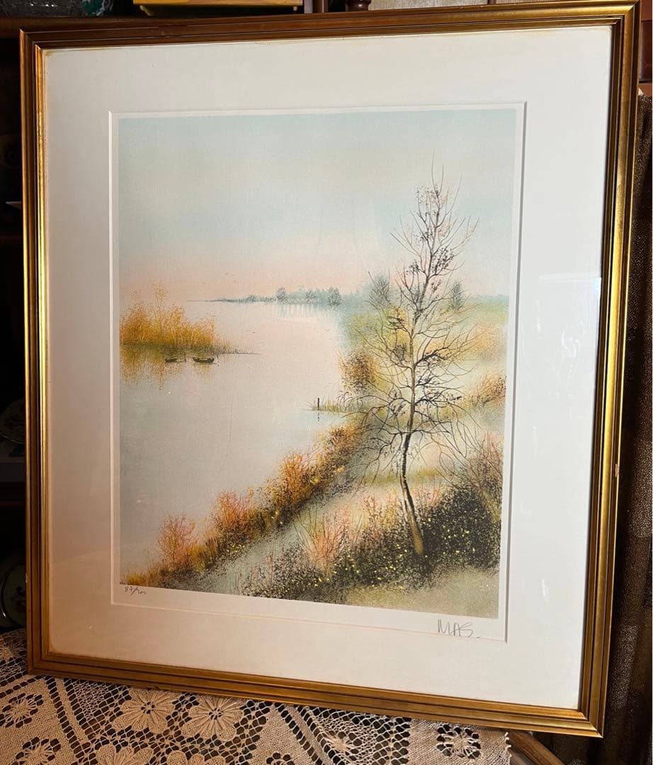 絵画 水彩画 リトグラフ