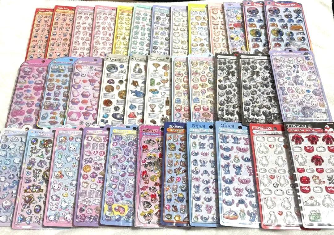 正規品35枚以上まとめ売り　ボンボンドロップシール　サンリオ　ディズニー