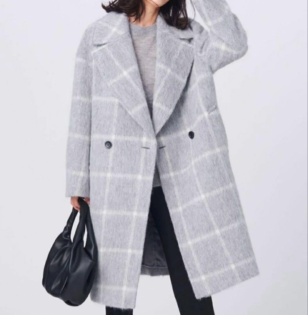 未使用級✨23区 MANTECO シャギーチェック コート チェスターコート