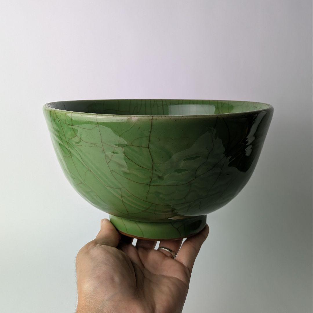 b*h様 唐物 青磁 陰刻 花唐草 鉢 貫入 中国陶磁 古玩 骨董 古美術 景徳