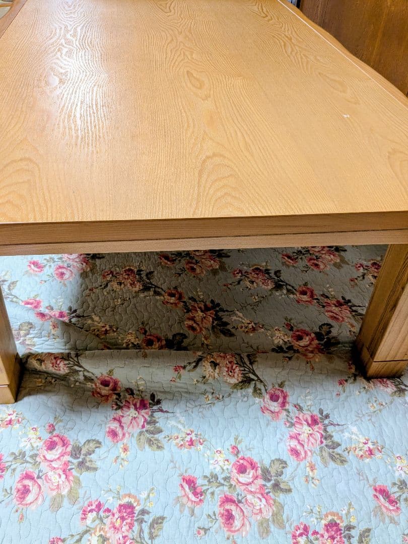 ナチュラル木製長方形こたつ