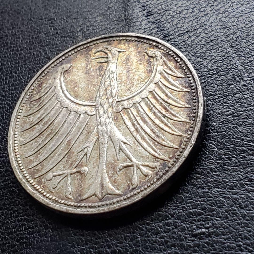 860.　1958年　銀貨　ドイツ　5マルク　