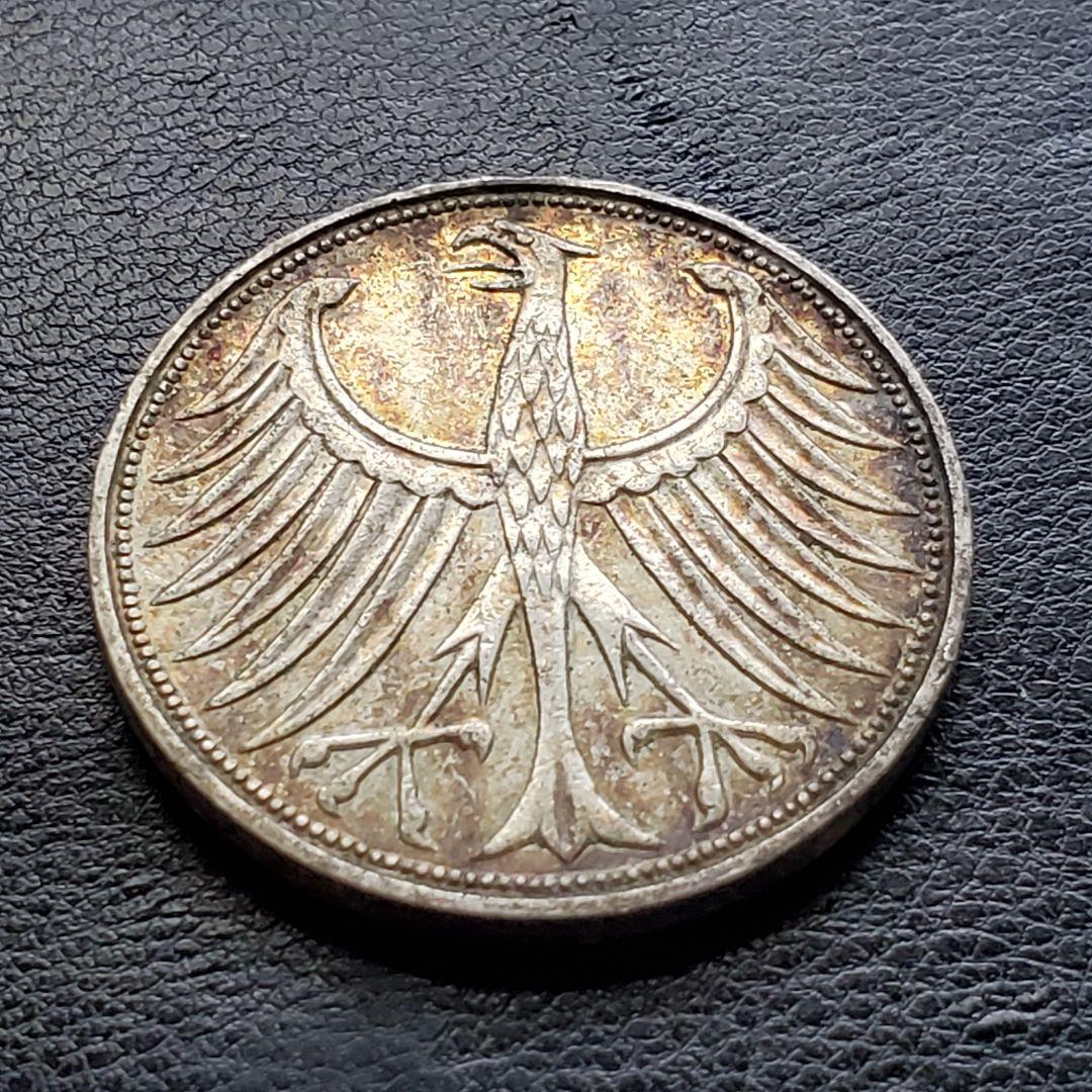 860.　1958年　銀貨　ドイツ　5マルク　