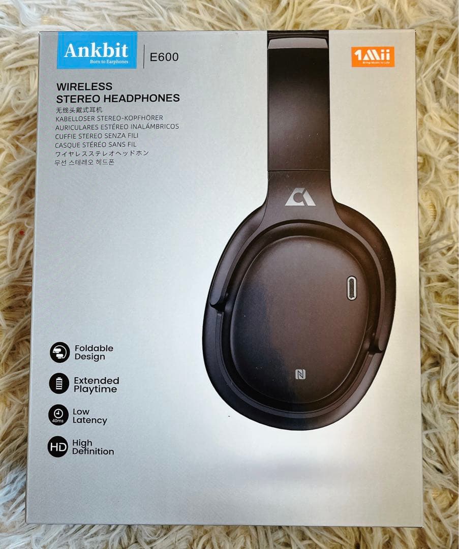 一点限り❣️Ankbit E600ワイヤレスヘッドホンBluetoothブラック