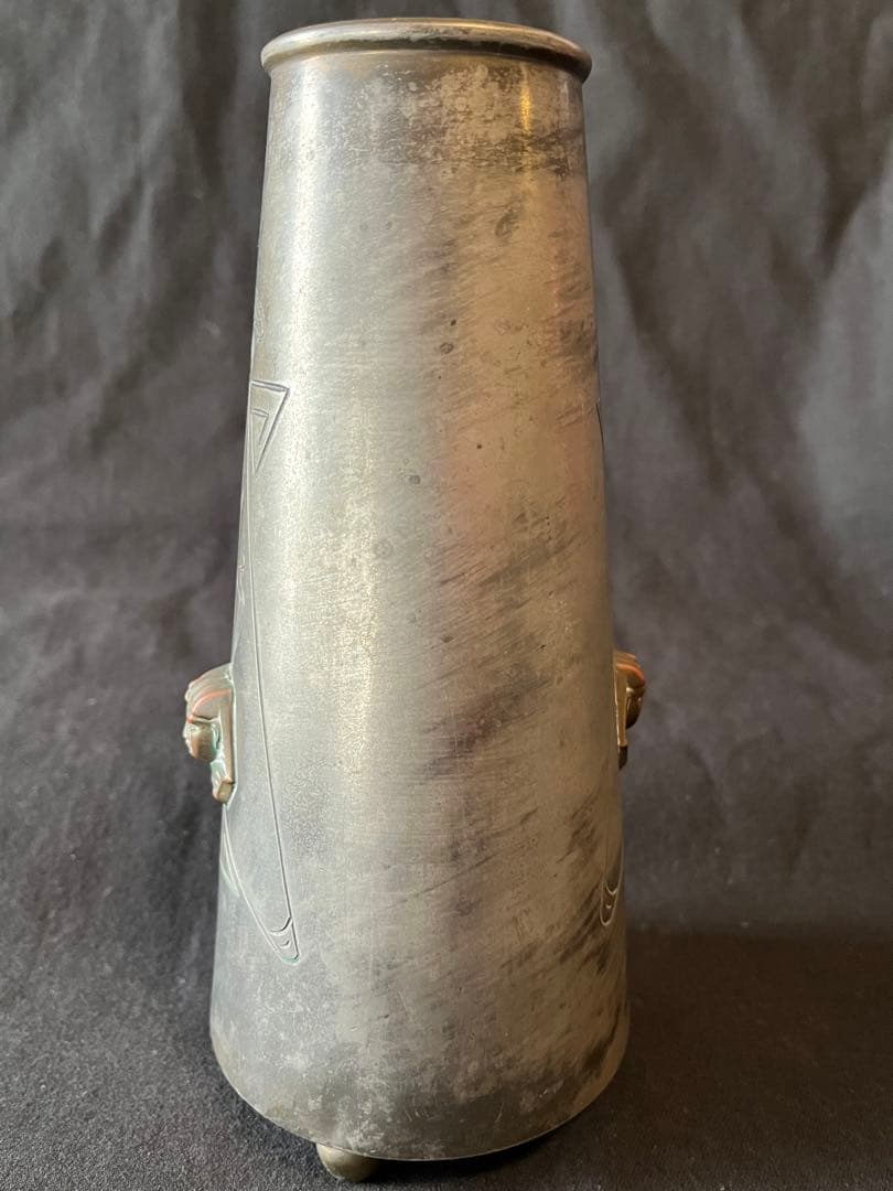 激レア！アールデコ期エジプトブームの真鍮製花瓶 まさに時代の証人