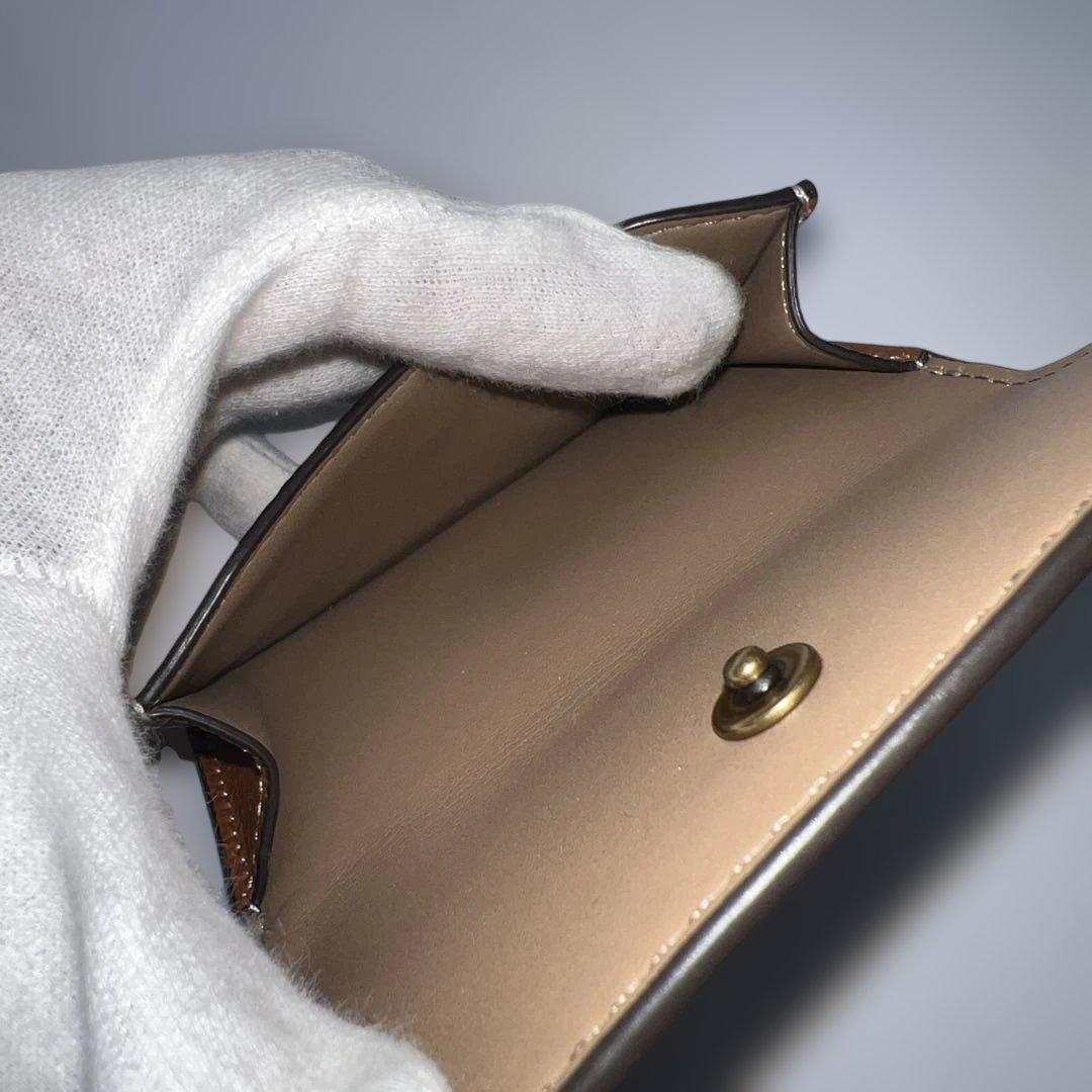 【新品未使用】COACHコーチ財布★ミニトライフォールドウォレット★ホース馬★白