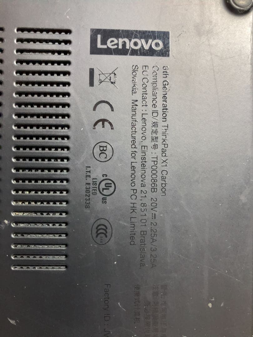 ThinkPad X1 carbon gen.6th ジャンク