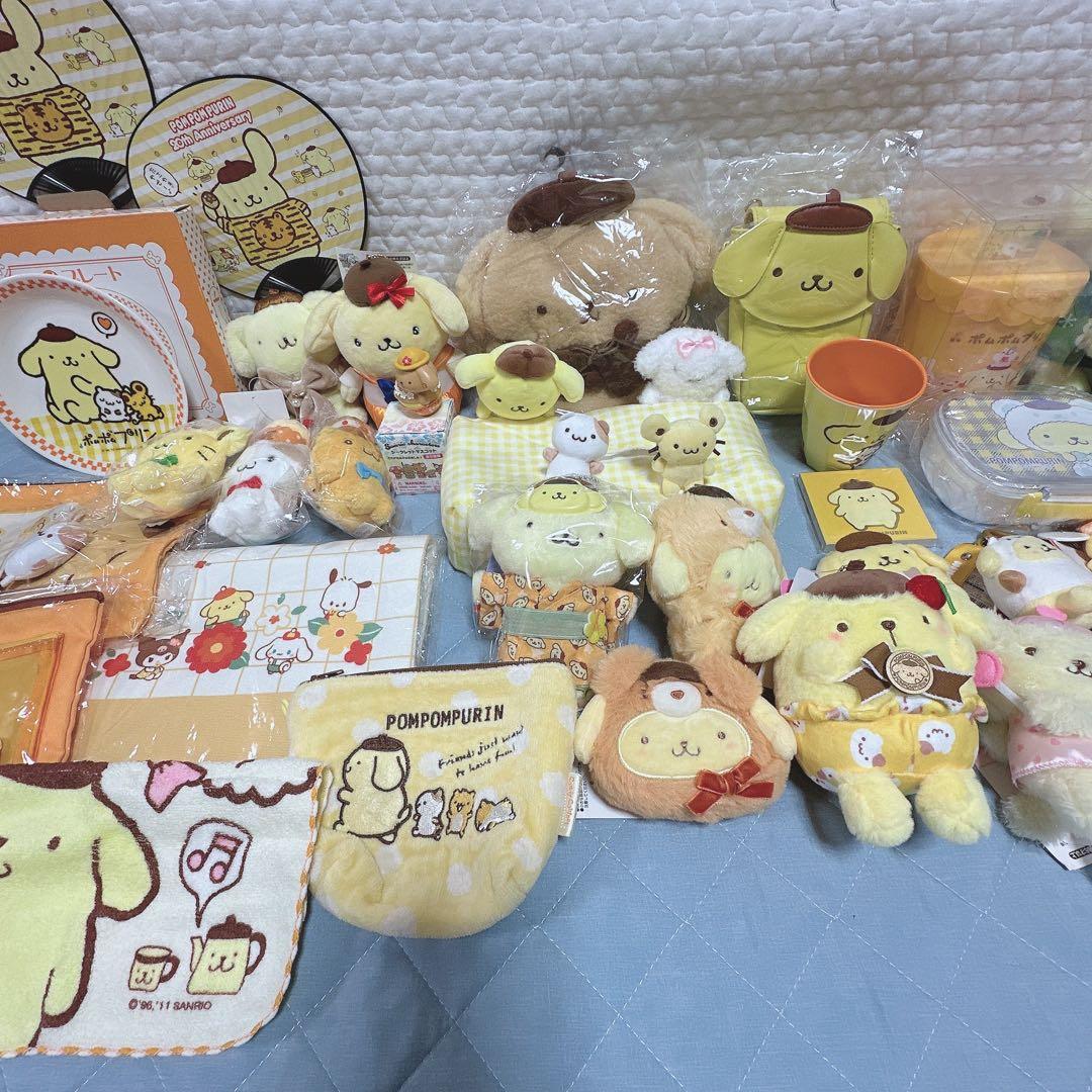 サンリオ❣️激レア　ポムポムプリン　ぬいぐるみ　チェスト　ポーチ　タオル　おまとめ