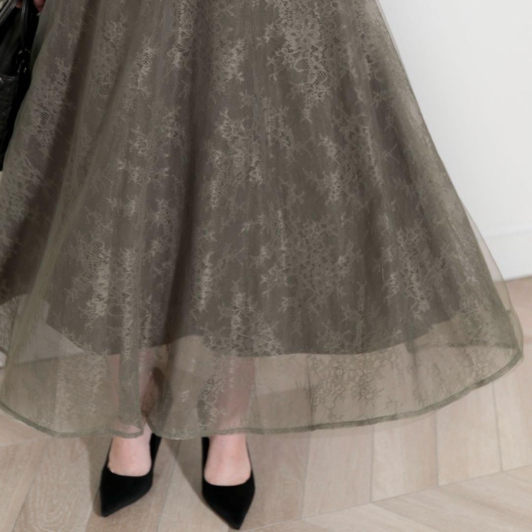 〜9/21値下げ) Leja 総レース花柄ロングワンピースドレス