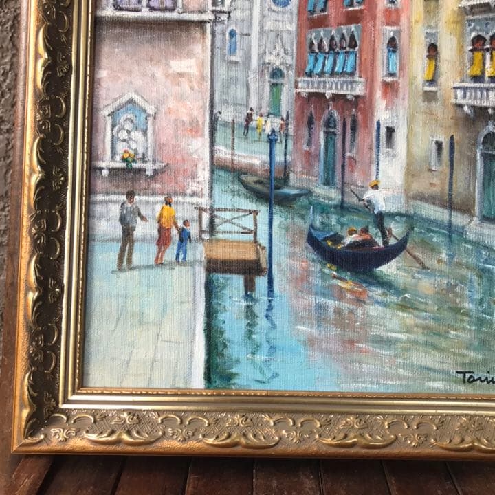 希少！ヴェネチア　水の都　絵画　ビンテージ イタリア　ヨーロッパ欧州インテリア