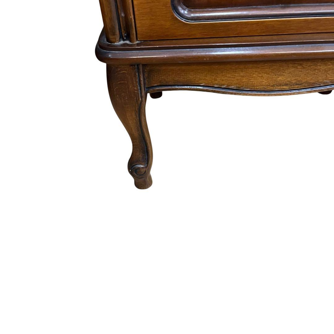 コンソールチェスト スリム 猫脚 鍵付属 ナチュラルブラウン