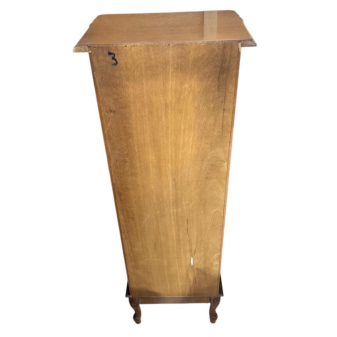 コンソールチェスト スリム 猫脚 鍵付属 ナチュラルブラウン