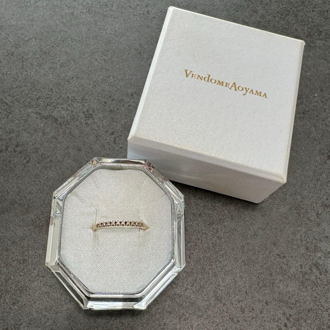 Vendome Aoyama K10 ハーフエタニティハートリング