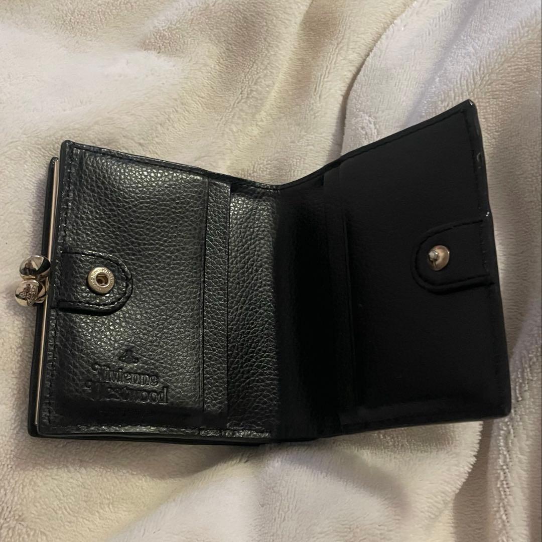 Vivienne Westwood黒 レザー 二つ折り財布