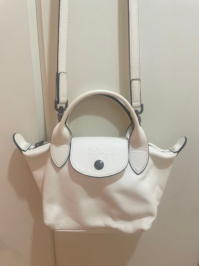 ロンシャン トップハンドルバッグ XS ホワイト（購入証明書付）