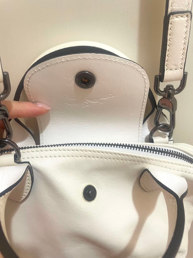 ロンシャン トップハンドルバッグ XS ホワイト（購入証明書付）