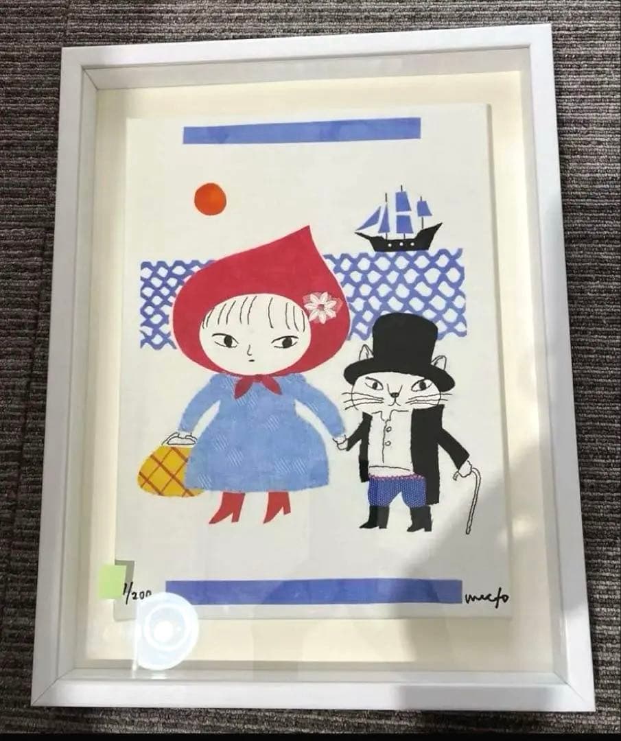【美品】MICAO 絵画　版画　シリアルナンバー入り　「赤い靴」