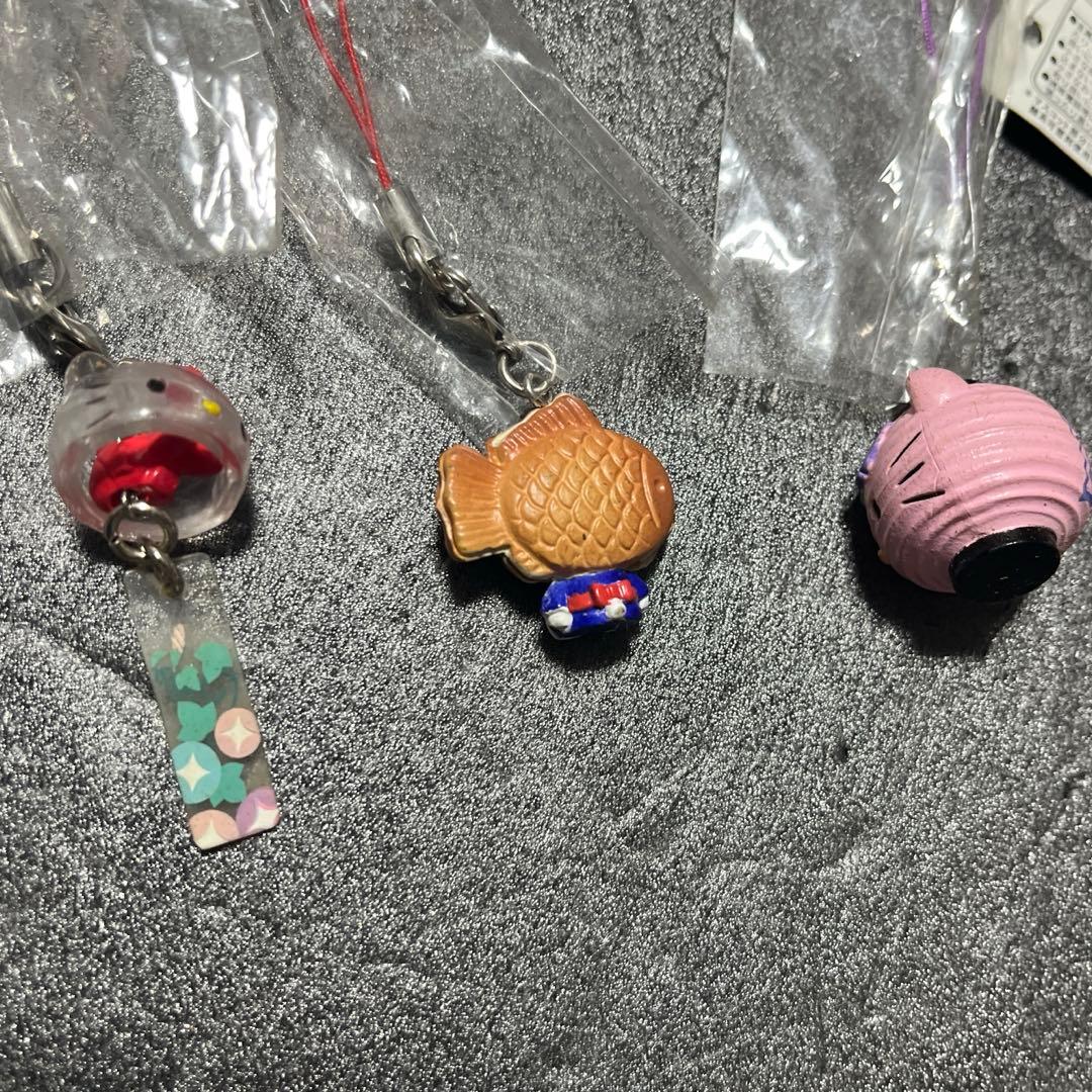 新品❤️根付　ハローキティ　風鈴　たい焼き 提灯　平成　レトロ　キティ　激レア