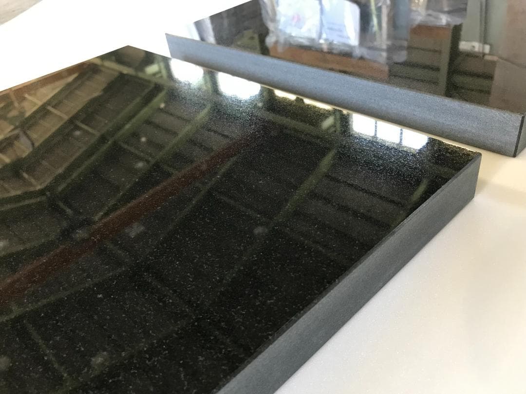 【ezohanabi】天然黒御影石 特注オーディオボード ペア●送料無料