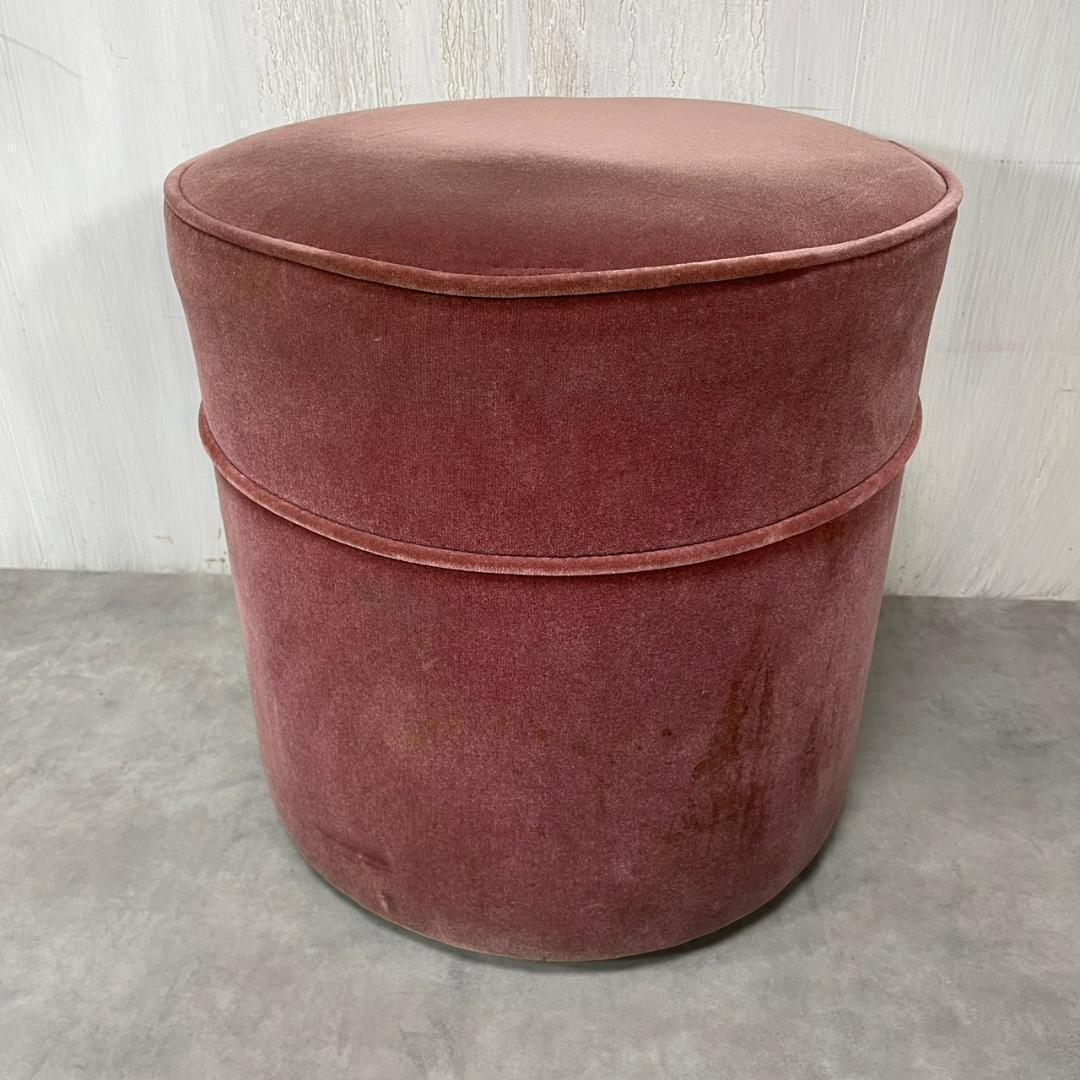 TiTi！ヴィンテージ モケット ピンクパープル スツール 業務用 レトロ
