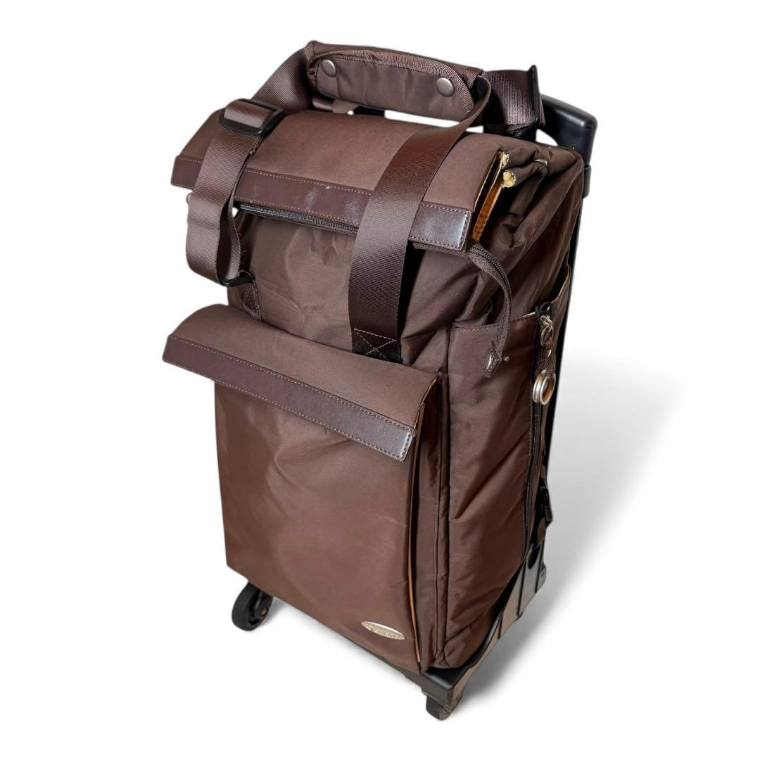 SWANY スワニー 4輪 ブレーキ付キャリーバッグ ブラウン