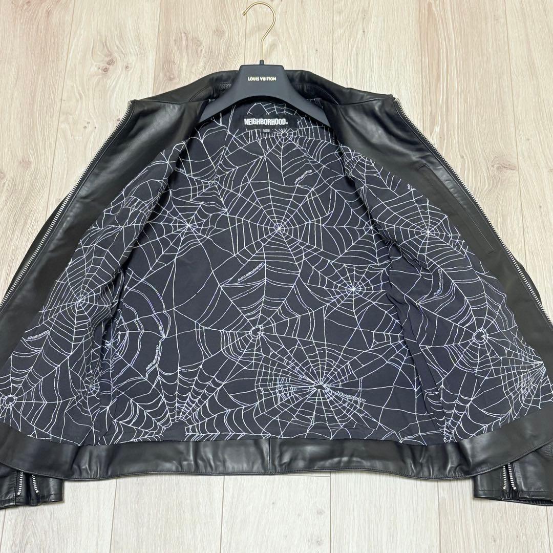 【即完品】ネイバーフッド　シングルレザージャケット　 ライダースジャケット　L