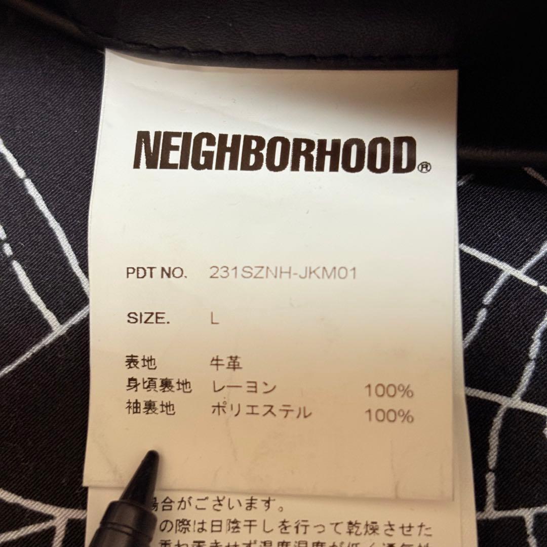【即完品】ネイバーフッド　シングルレザージャケット　 ライダースジャケット　L