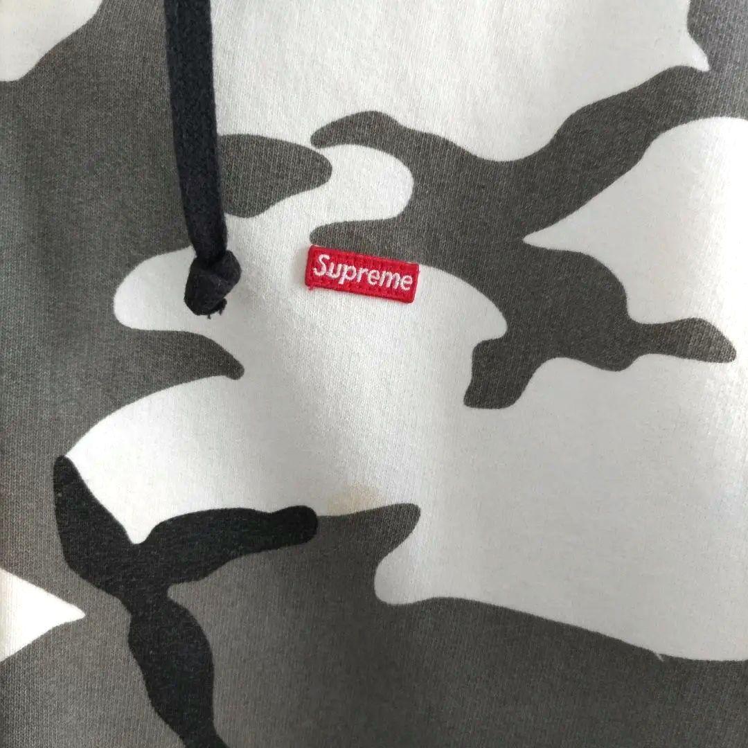 Supreme スモールボックスロゴ ジップアップパーカー スノーカモ 迷彩柄