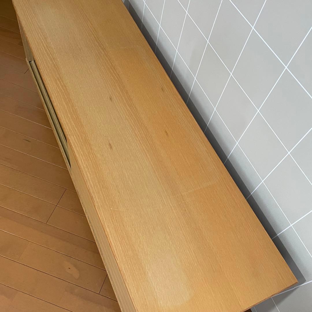 無印良品 オーク材 テレビ台 AVボード 引き出し付き 110cm