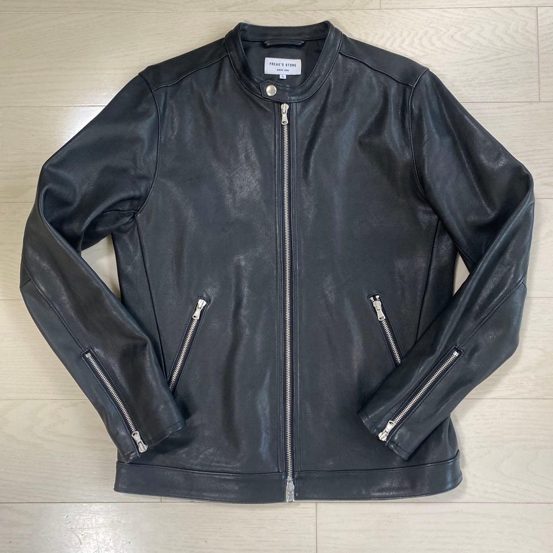 FREAK'S STORE ブラック レザー シングルライダースジャケット L