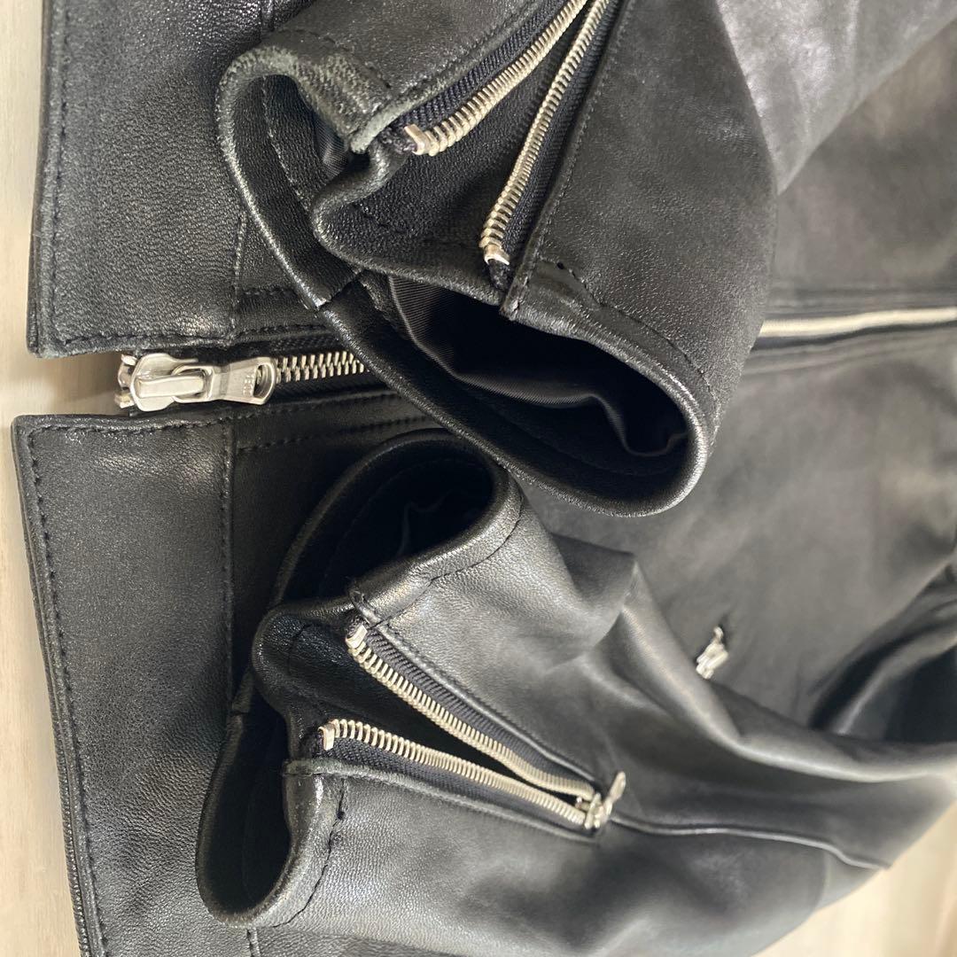 FREAK'S STORE ブラック レザー シングルライダースジャケット L