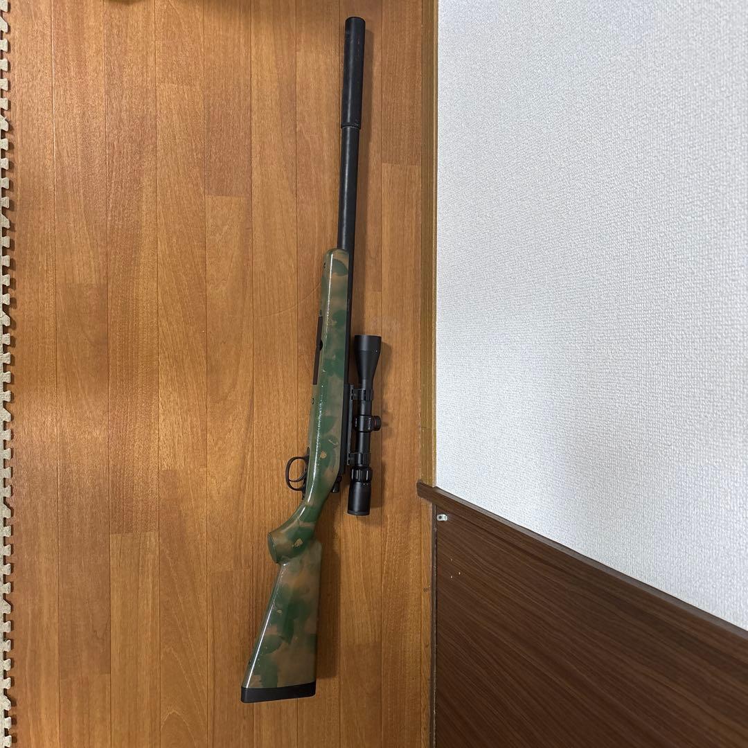 迷彩スナイパーライフル VSR-10 シモンソン製 スコープ＆サイレンサー付き