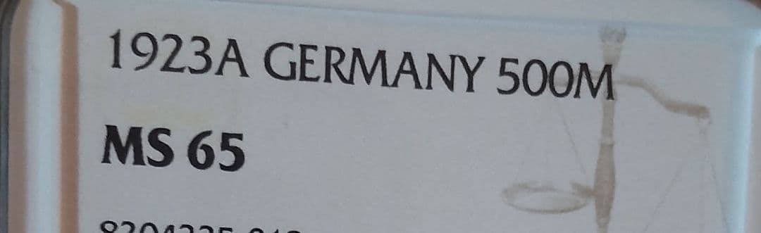 ✨2枚セット！NGC MS65 1923A 独200、500マルク✨