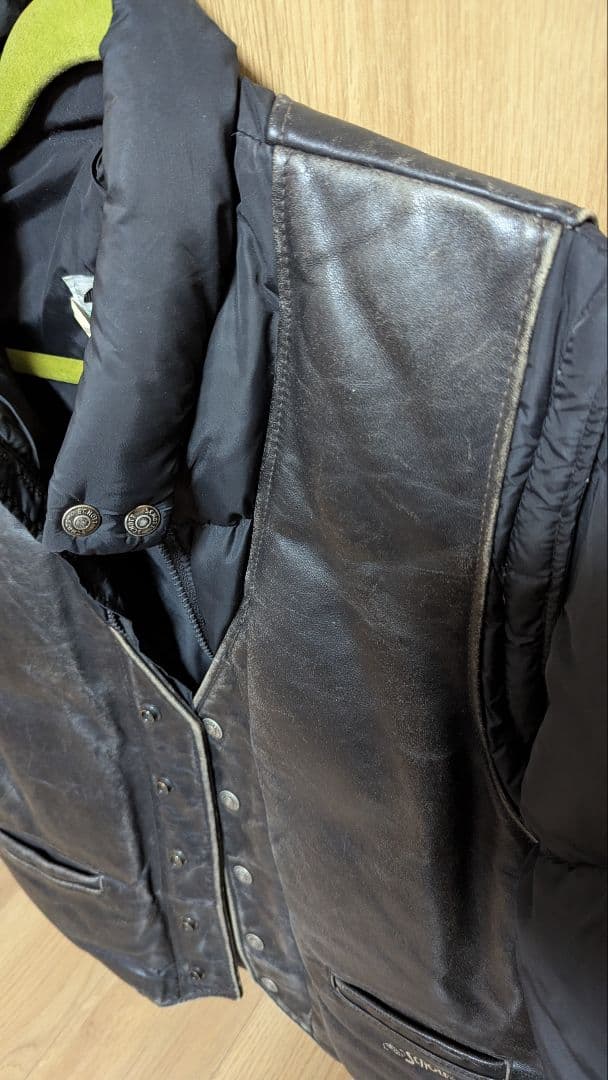 Schott レザー×ダウン 2WAY ジャケット サイズ42