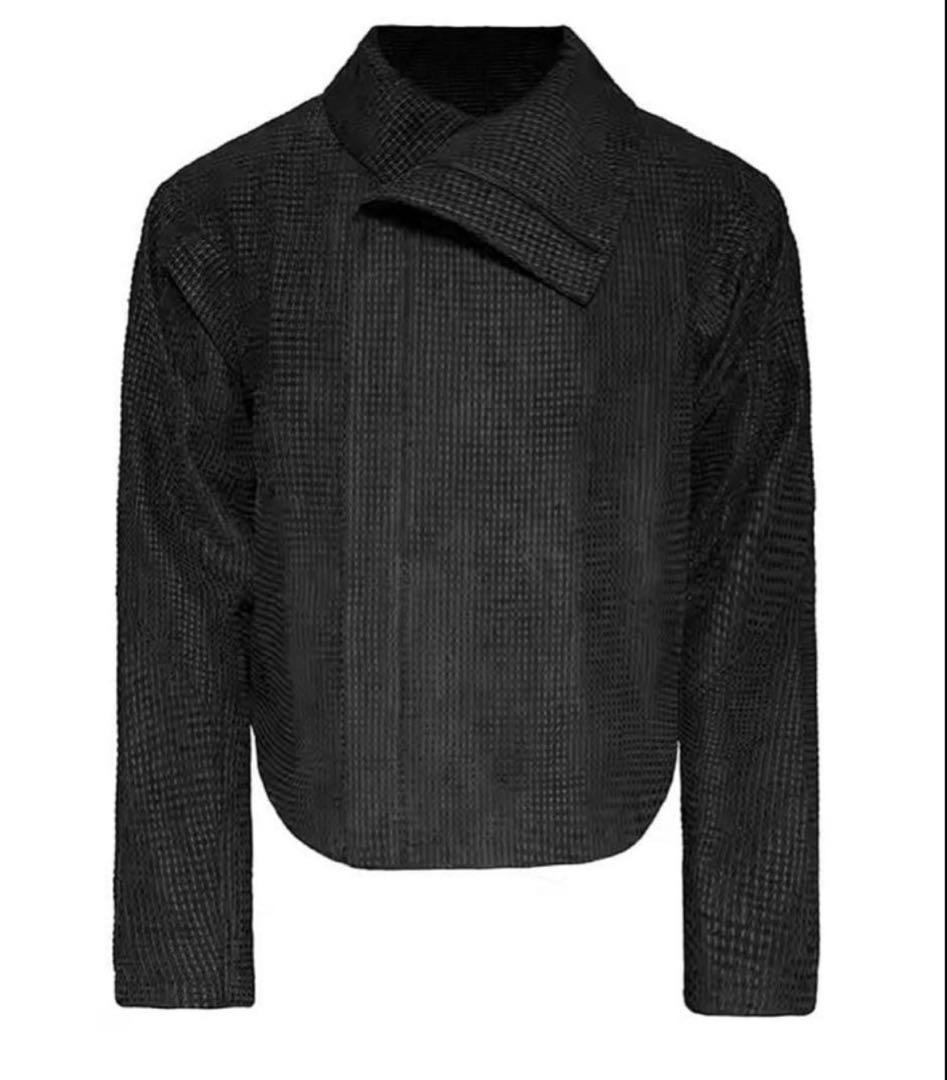 ジャケット・アウター JCAESAR Asymmetric Zipper Short Jacket