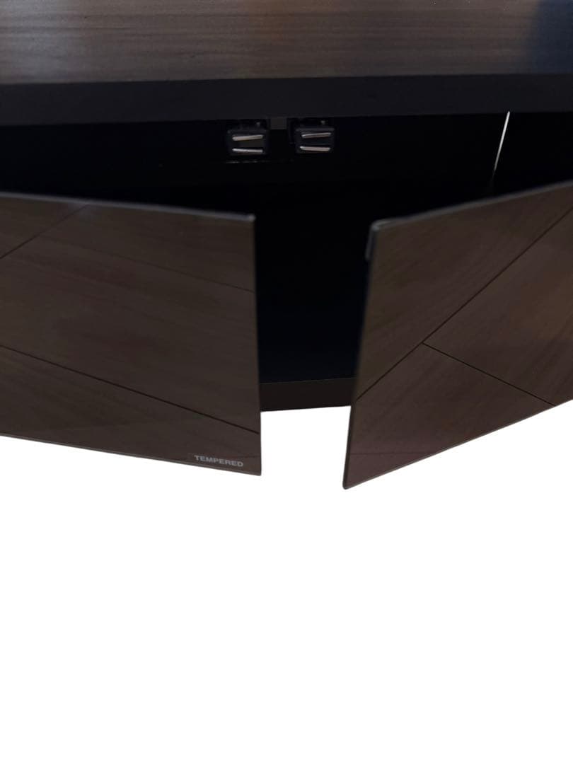 14390 キャスター付　コーナーテレビ台　ガラス扉 テレビ台　モダン