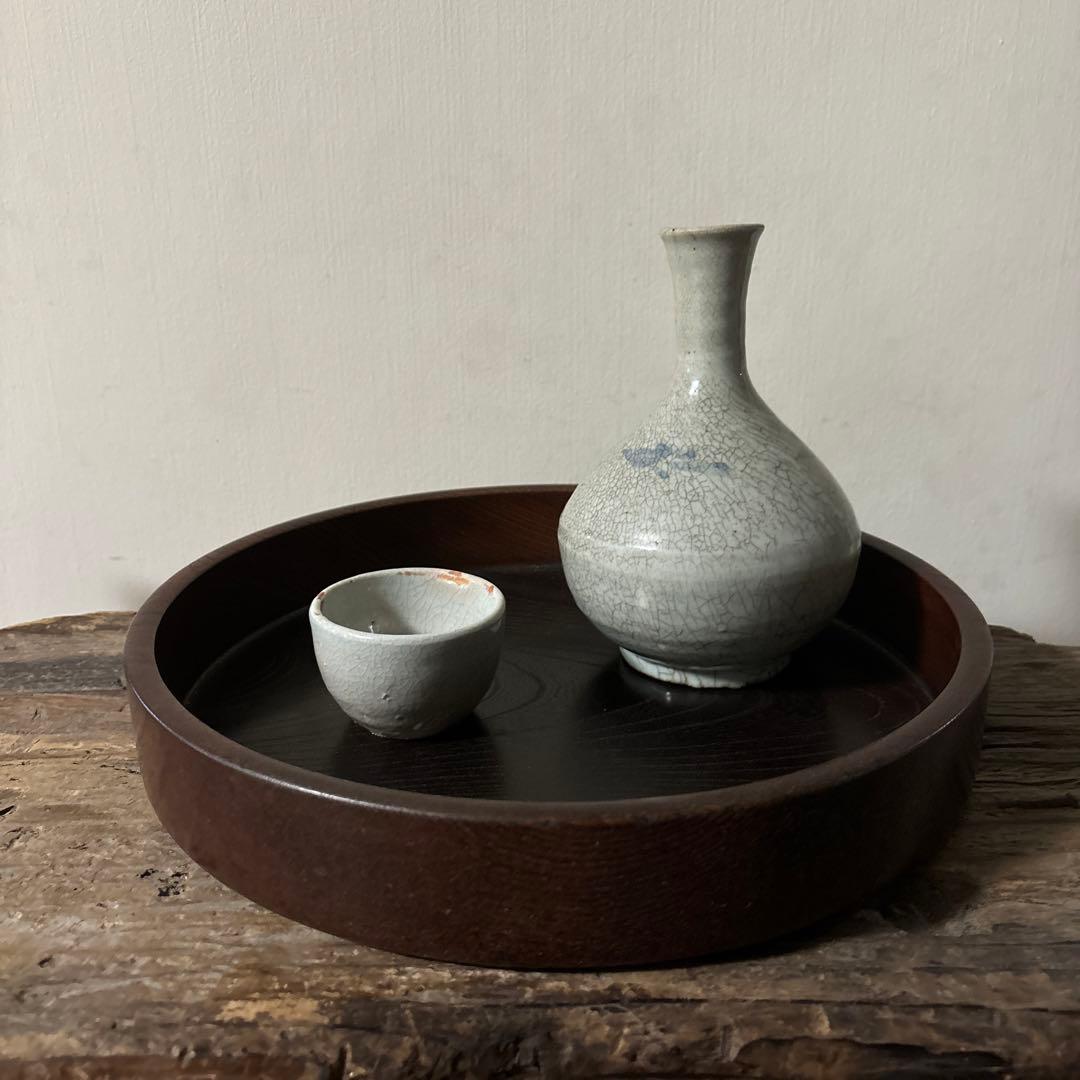 李朝白磁盃　酒器　骨董　アンティーク　古美術　ぐい呑み 　検:白洲正子 秦秀雄